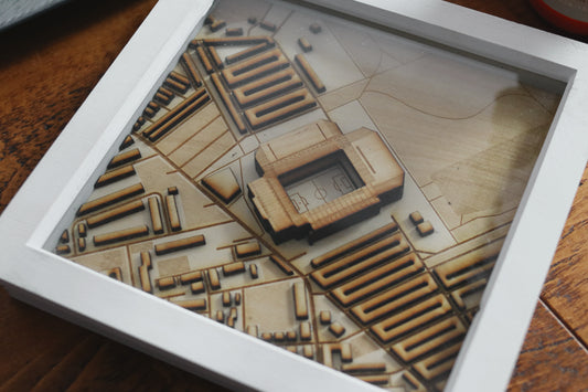 Anfield, Liverpool Map Hand Finished Frame