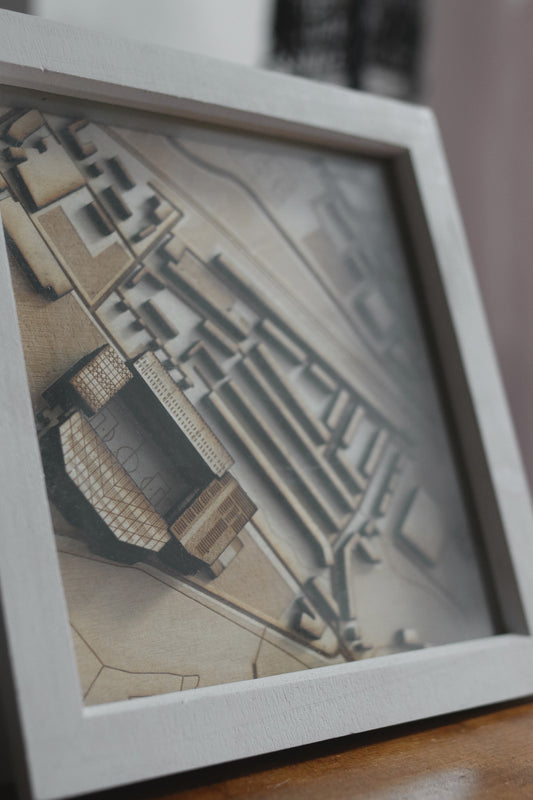 Villa Park Map Hand Finished Frame