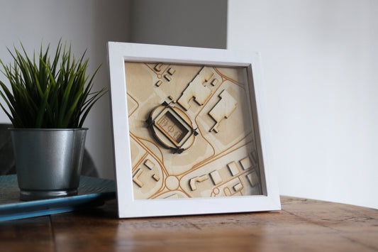 Reebok Stadium Map Hand Finished Frame