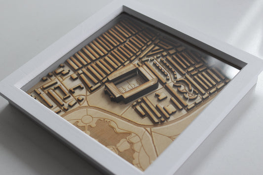 Goodison Park Map Hand Finished Frame