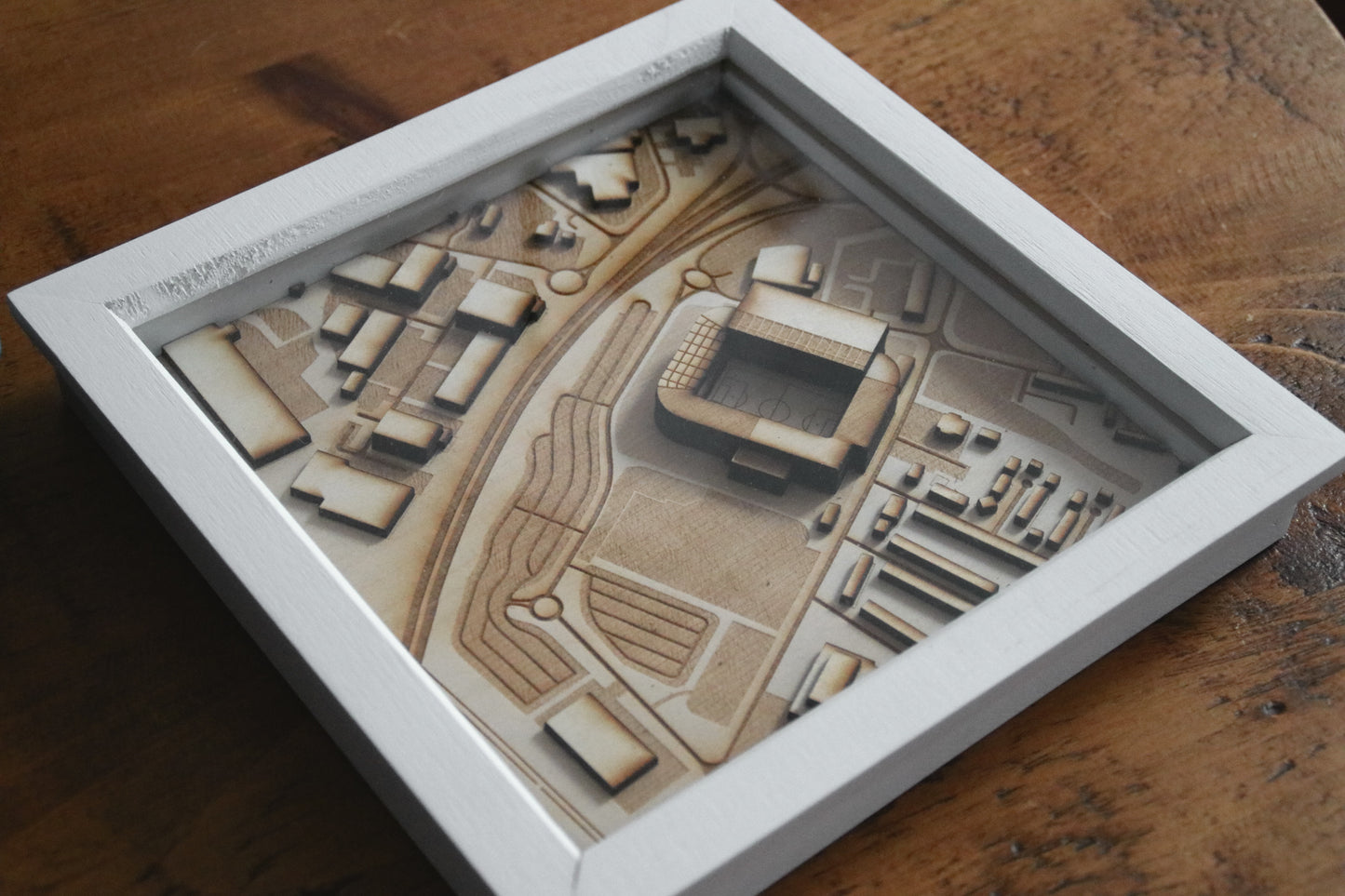 Elland Road, Leeds Map Hand Finished Frame