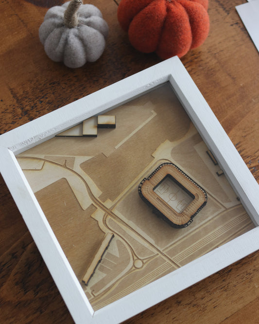 Riverside Stadium, Middlesbrough Hand Finished Map Frame