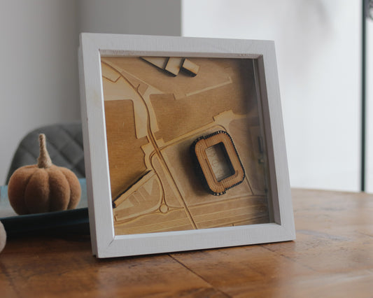 Riverside Stadium, Middlesbrough Hand Finished Map Frame