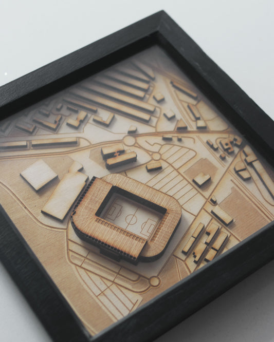Stadium of Light, Sunderland Hand Finished Map Frame