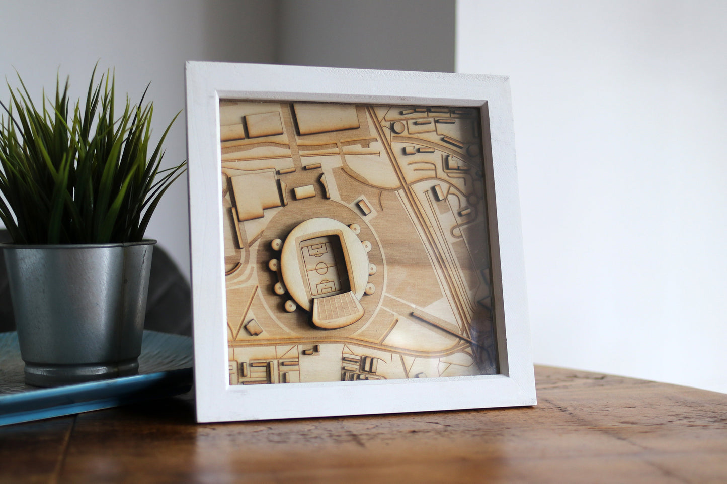 Etihad Stadium Map Hand Finished Frame