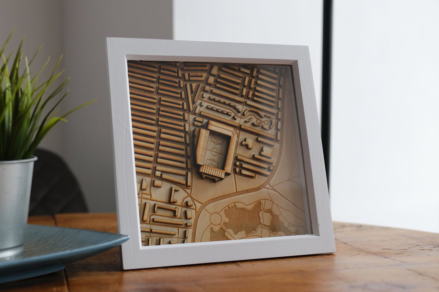 Goodison Park Map Hand Finished Frame